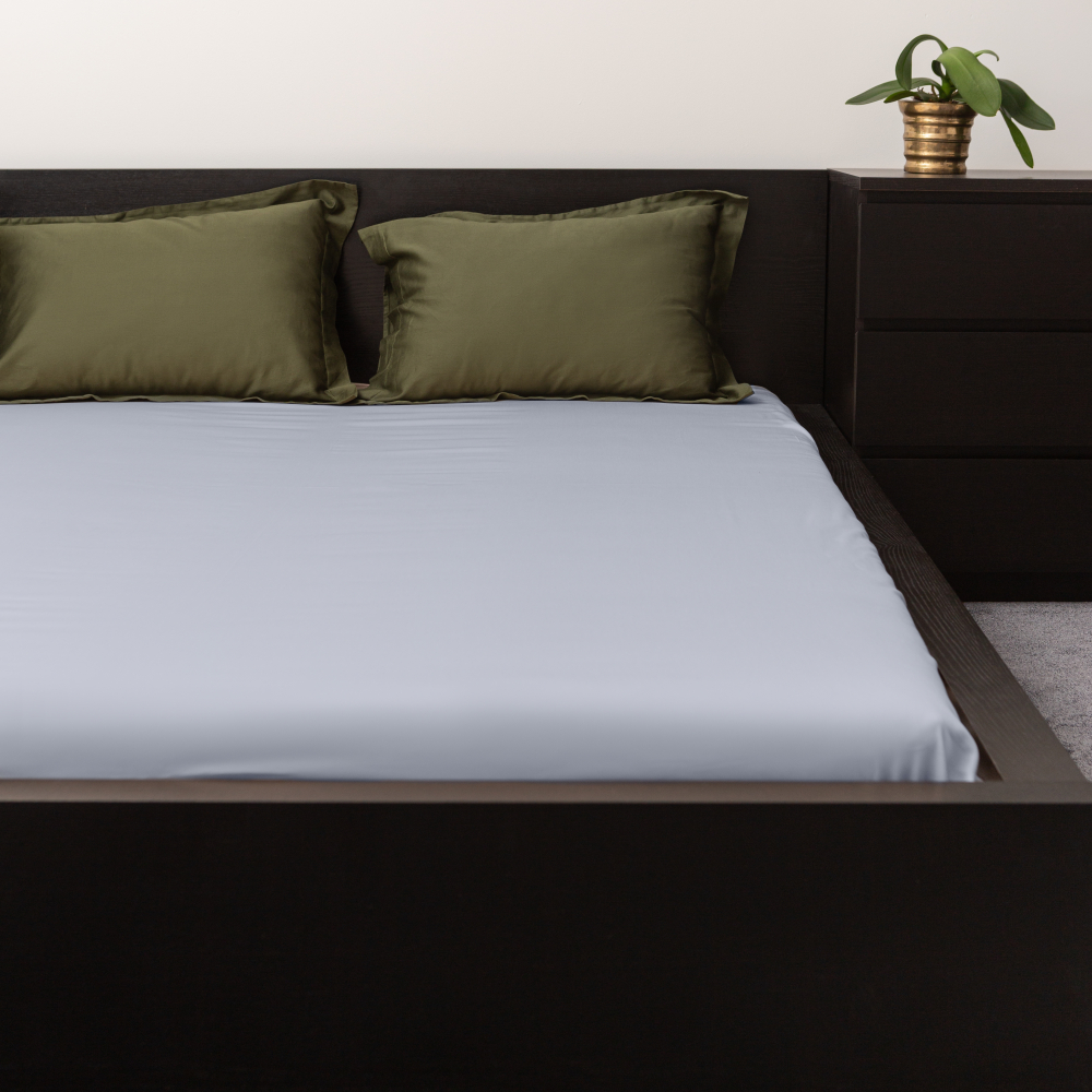Satīna palagi bez gumijas „Classic grey“. Palagi bez gumijas, 150x220 cm, 180x220 cm, 200x220 cm, 220x240 cm