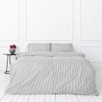 Gultas veļas komplekts „Grey stripes“. Kokvilnas gultas veļa, 140x200 cm, 160x200 cm, 200x200 cm, 200x220 cm, 220x240 cm