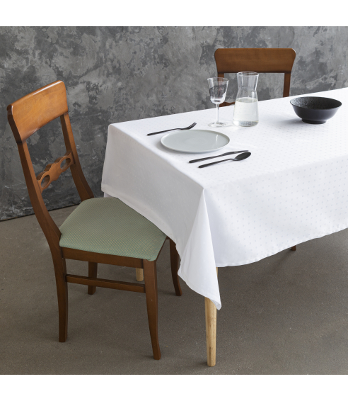 Tablecloth „Ivory square“. Kokvilna galdauti