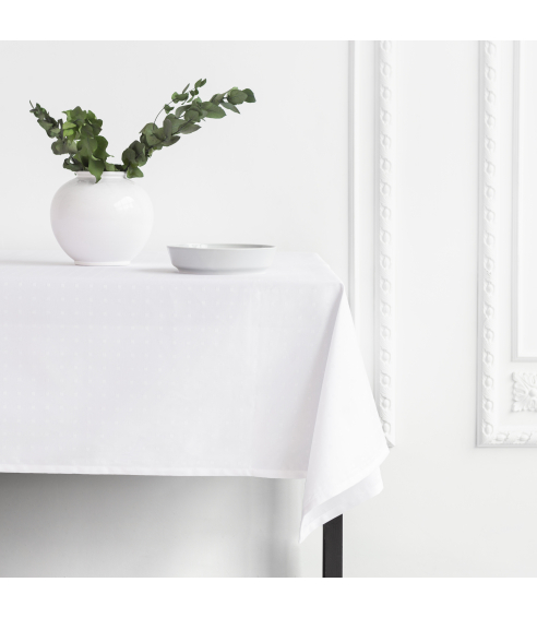 Tablecloth „Ivory square“. Kokvilna galdauti