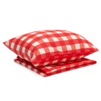 Gultas veļas komplekts „Red grid“. Zīdaiņu gultas veļa, 90x120 cm, 100x135 cm, 100x140 cm