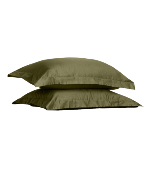 Premium satīna spilvendrānas "Moss green“. Spilvendrānas 50x70