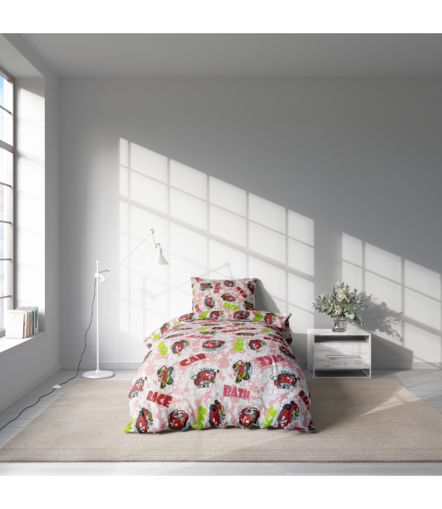 Gultas veļas komplekts „Bath red“. Bērnu gultas veļa