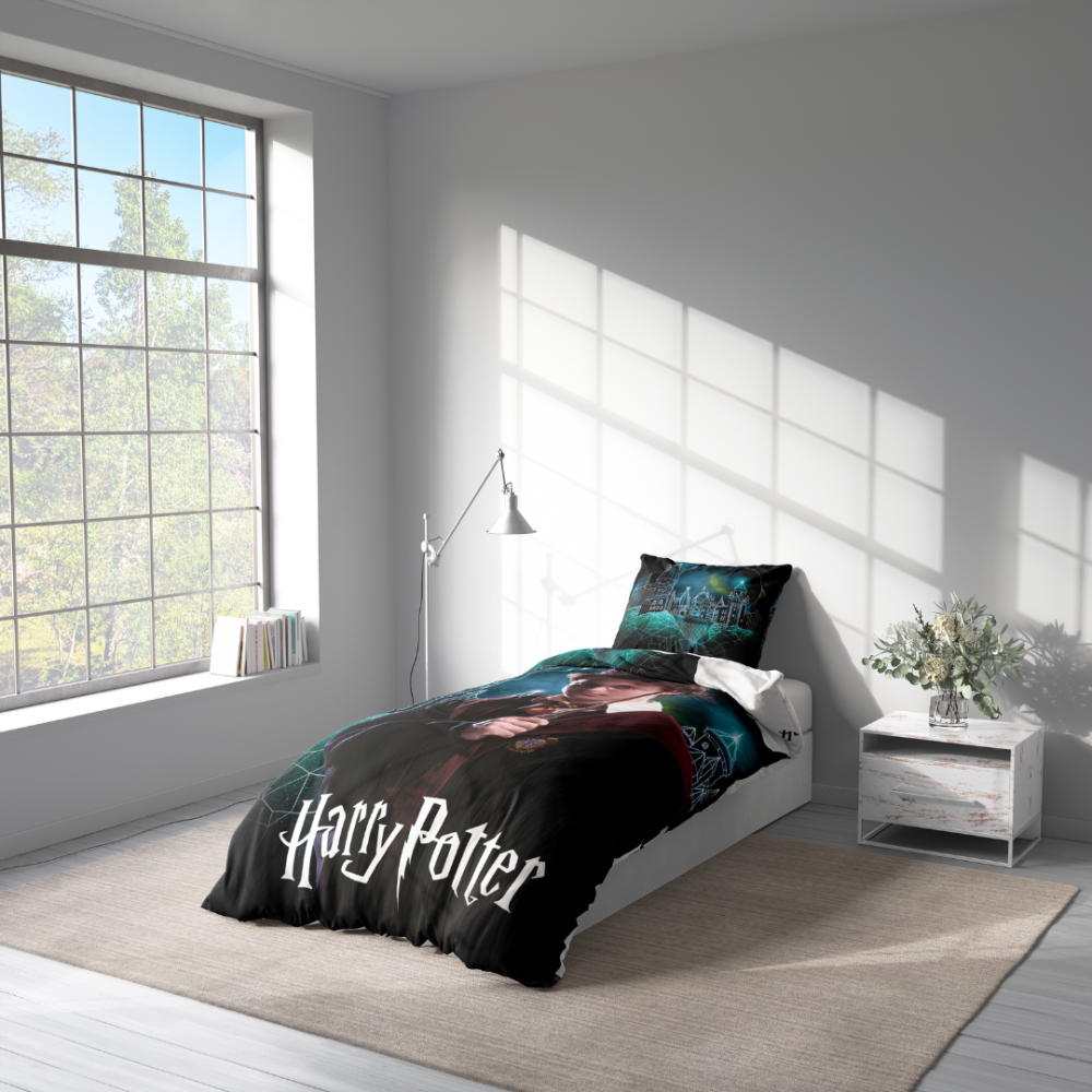 Gultas veļas komplekts „Harry Potter“. Bērnu gultas veļa, 140x200 cm