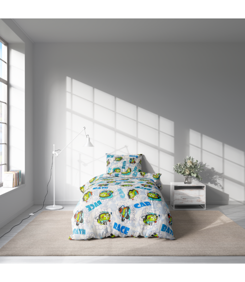 Gultas veļas komplekts „Bath blue“. Zīdaiņu gultas veļa