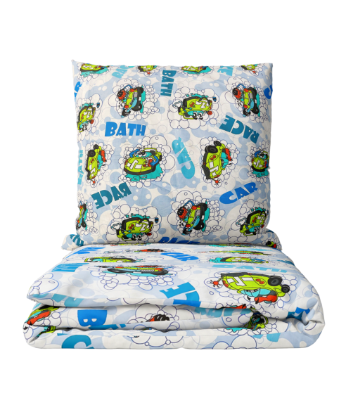 Gultas veļas komplekts „Bath blue“. Zīdaiņu gultas veļa