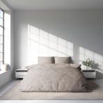 Burzīta gultas veļa "Beige Floro". Gultas veļas komplekti 200x220, 200x200 cm, 200x220 cm