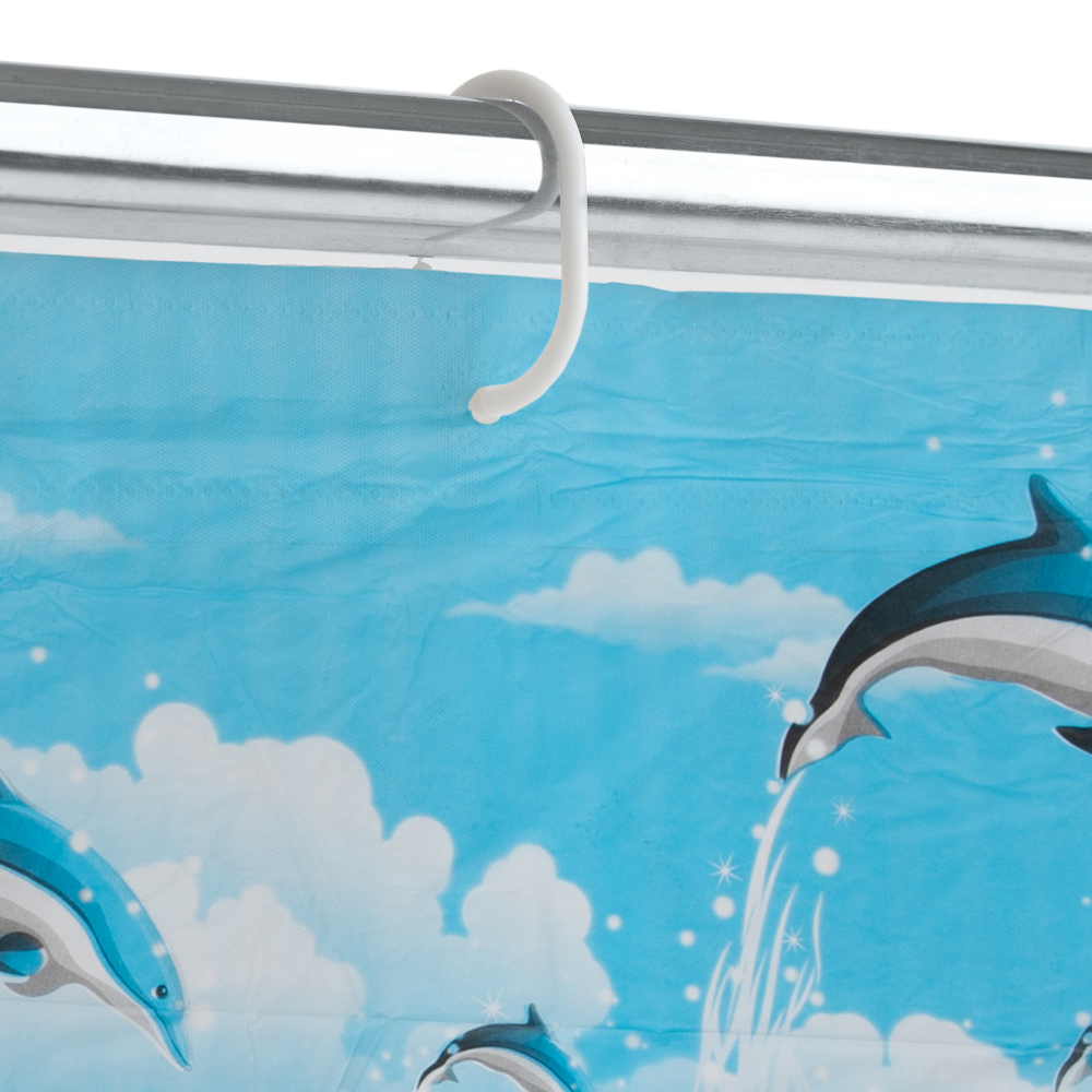 Vannas aizkari „Dolphin“. Vannas aizkari, 180x180 cm