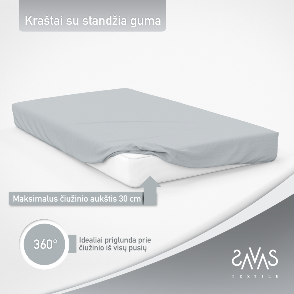 Jersey palags ar gumiju „Bordo“. Palags ar gumiju 140x200, 140x200 cm, 160x200 cm, 180x200 cm