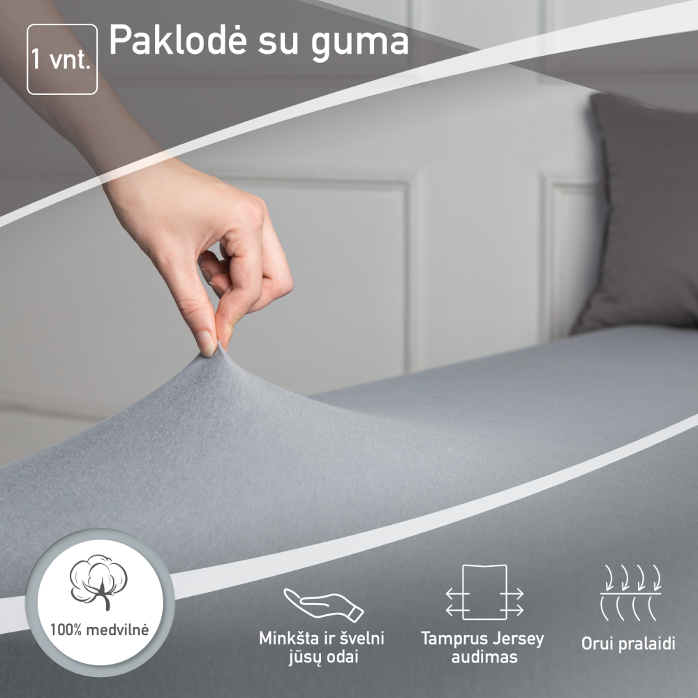 Jersey palags ar gumiju „Bordo“. Palags ar gumiju 140x200, 140x200 cm, 160x200 cm, 180x200 cm
