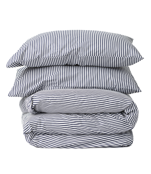 Gultas veļas komplekts „Blue stripes“. Kokvilnas gultas veļa