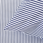 Gultas veļas komplekts „Blue stripes“. Kokvilnas gultas veļa, 140x200 cm
