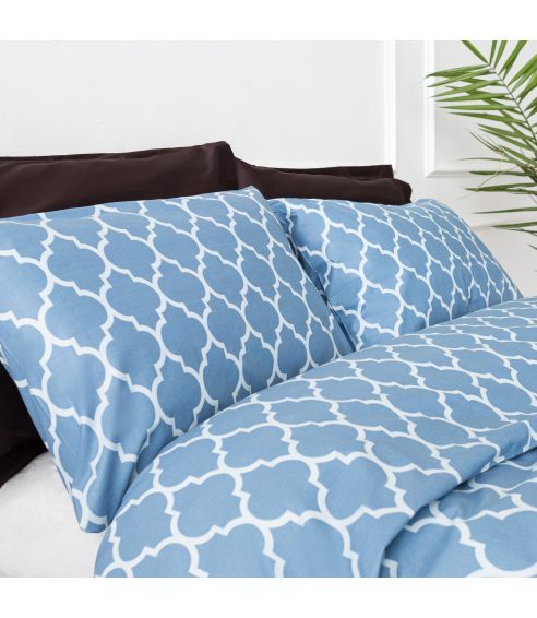 Gultas veļas komplekts „Morocco blue“. Kokvilnas gultas veļa