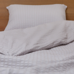 Burzīta gultas veļa „Kora Grey“. Kokvilnas gultas veļa, 140x200 cm, 160x200 cm, 180x200 cm
