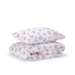 Gultas veļas komplekts „Pink love“. Zīdaiņu gultas veļa, 90x120 cm, 100x135 cm, 100x140 cm, 110x140 cm