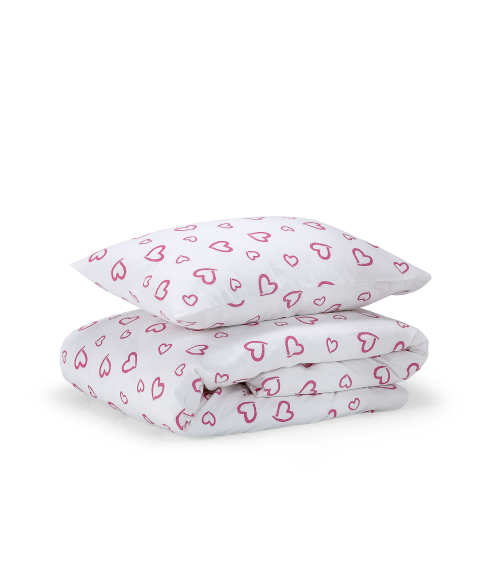 Zīdaiņu gultas veļa „Pink love“. Zīdaiņu gultas veļa