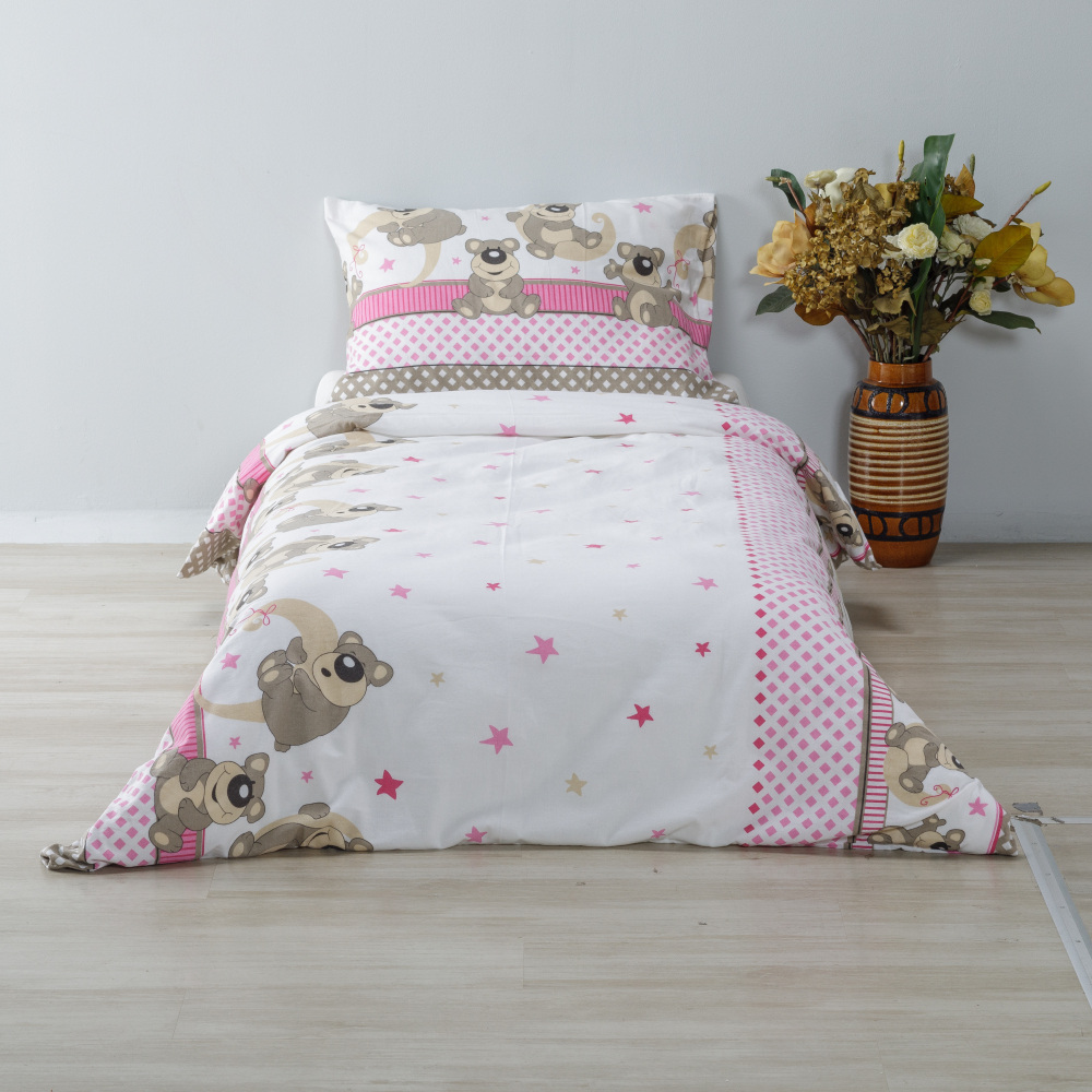 Bērnu gultas veļas komplekts „Bear“. Zīdaiņu gultas veļa, 110x140 cm, 140x200 cm