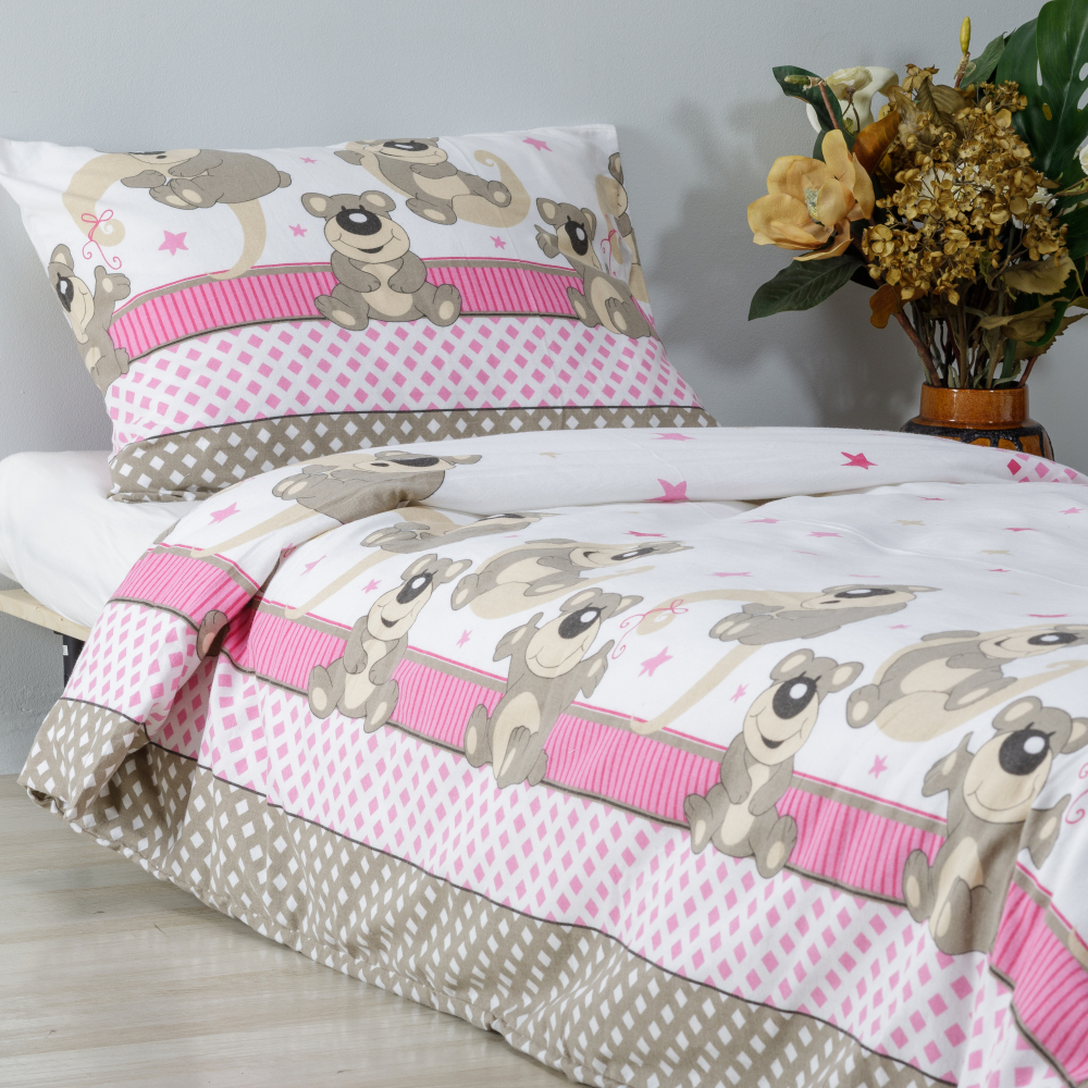 Bērnu gultas veļas komplekts „Bear“. Zīdaiņu gultas veļa, 90x120 cm, 100x135 cm, 100x140 cm, 110x140 cm, 140x200 cm