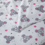 Bērnu gultas veļas komplekts „Mousy“. Bērnu gultas veļa, 110x140 cm, 140x200 cm
