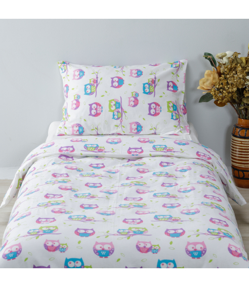 Bērnu gultas veļas komplekts „Owl“. Zīdaiņu gultas veļa