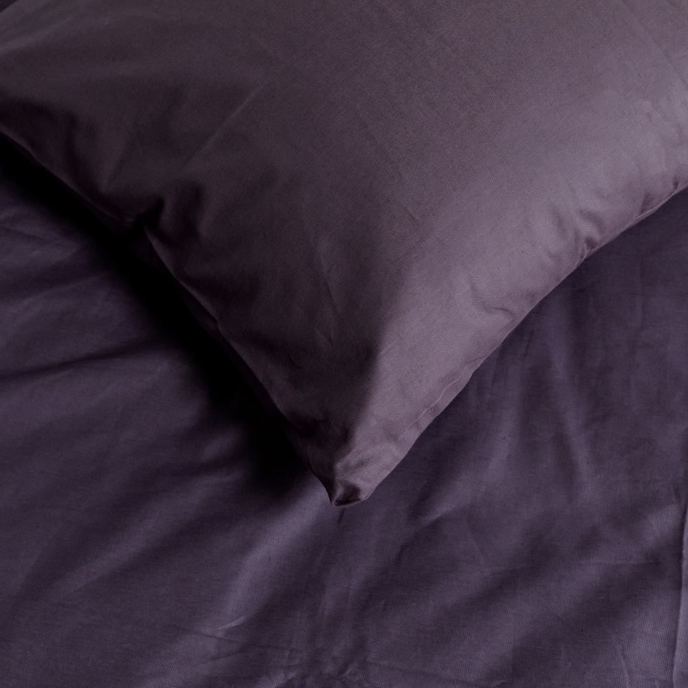 Gultas veļas komplekts „Classic dark purple“. Kokvilnas gultas veļa, 160x200 cm