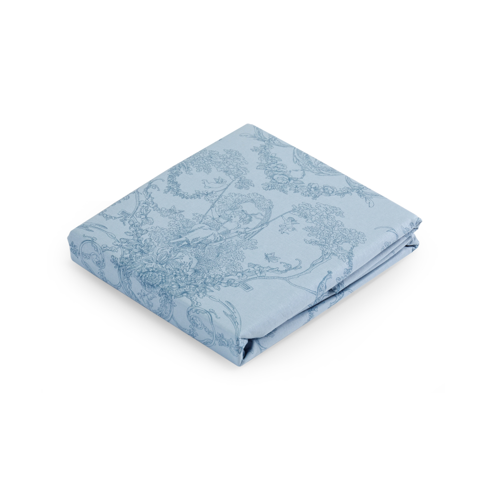 Gultas veļas komplekts „Toile de Jouy blue“. Kokvilnas gultas veļa, 140x200 cm, 200x200 cm