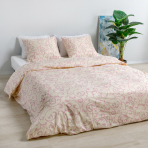 Premium satīns „Pink curls“. Satīna gultas veļa, 160x200 cm, 200x200 cm, 200x220 cm