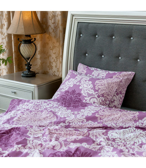 Gultas veļas komplekts „Mona purple“. Kokvilnas gultas veļa