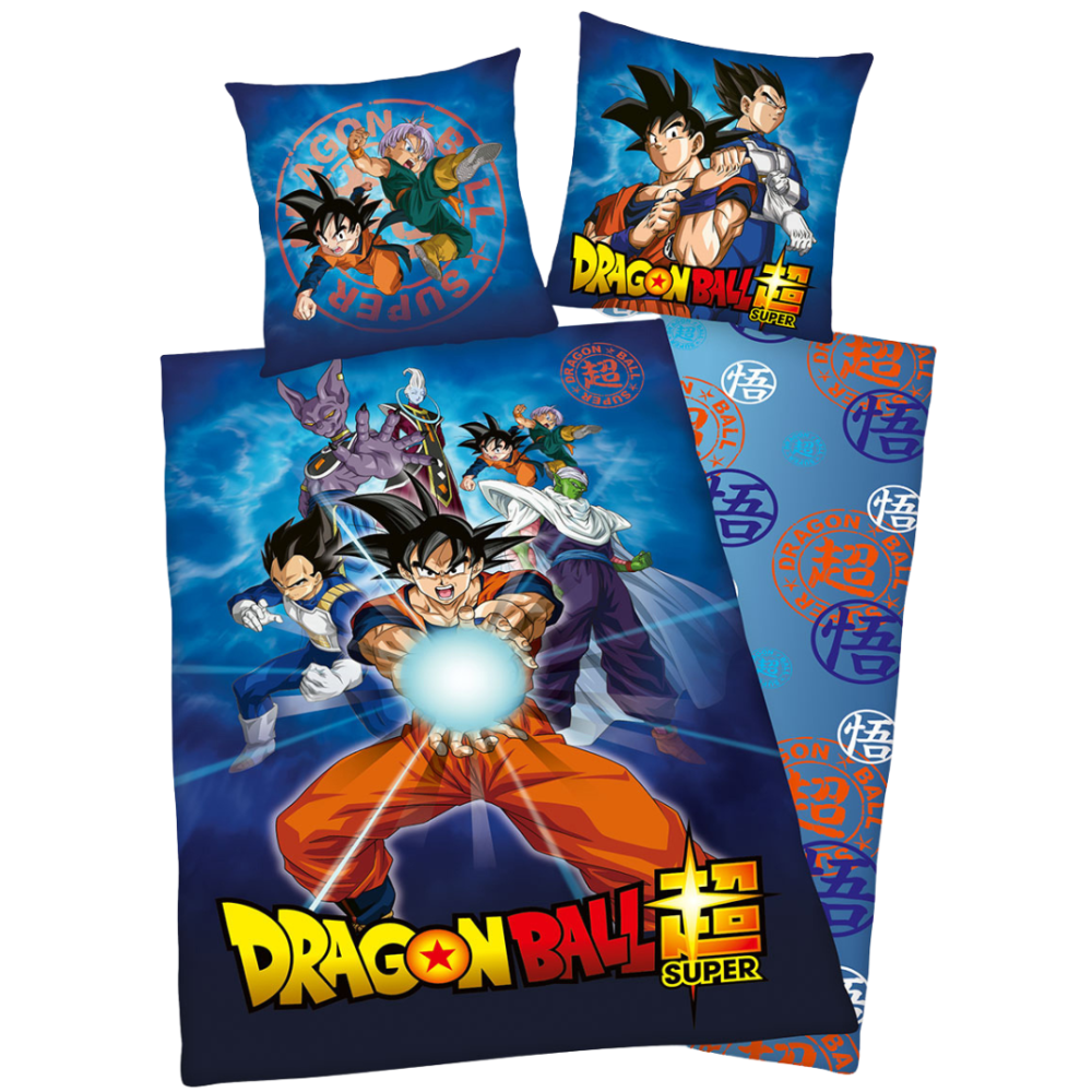 Gultas veļas komplekts „Dragon Ball Super“. Bērnu gultas veļa, 135x200 cm