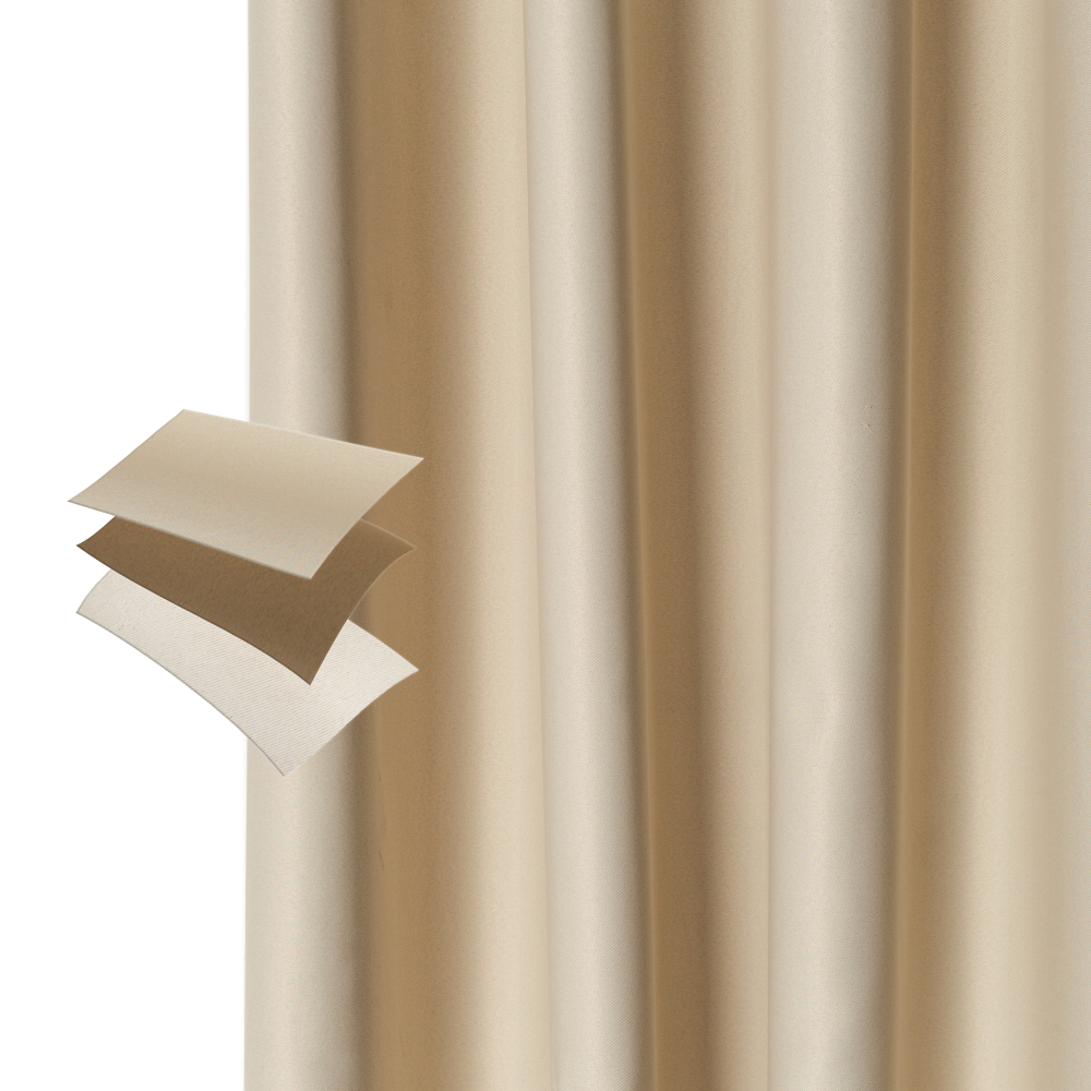Nakts aizkari "Beige". Aizkari, 106x160 cm, 116x228 cm, 140x250 cm