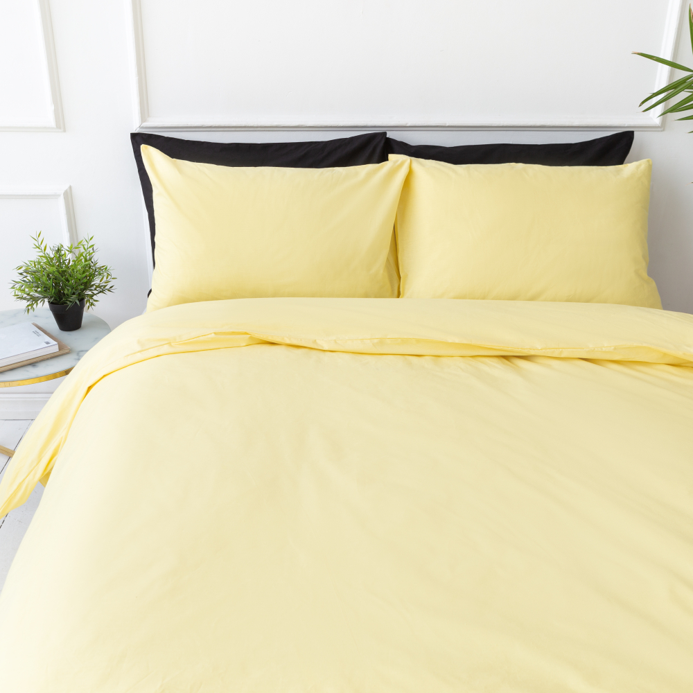 Gultas veļas komplekts „Lemonade“. Kokvilnas gultas veļa, 140x200 cm