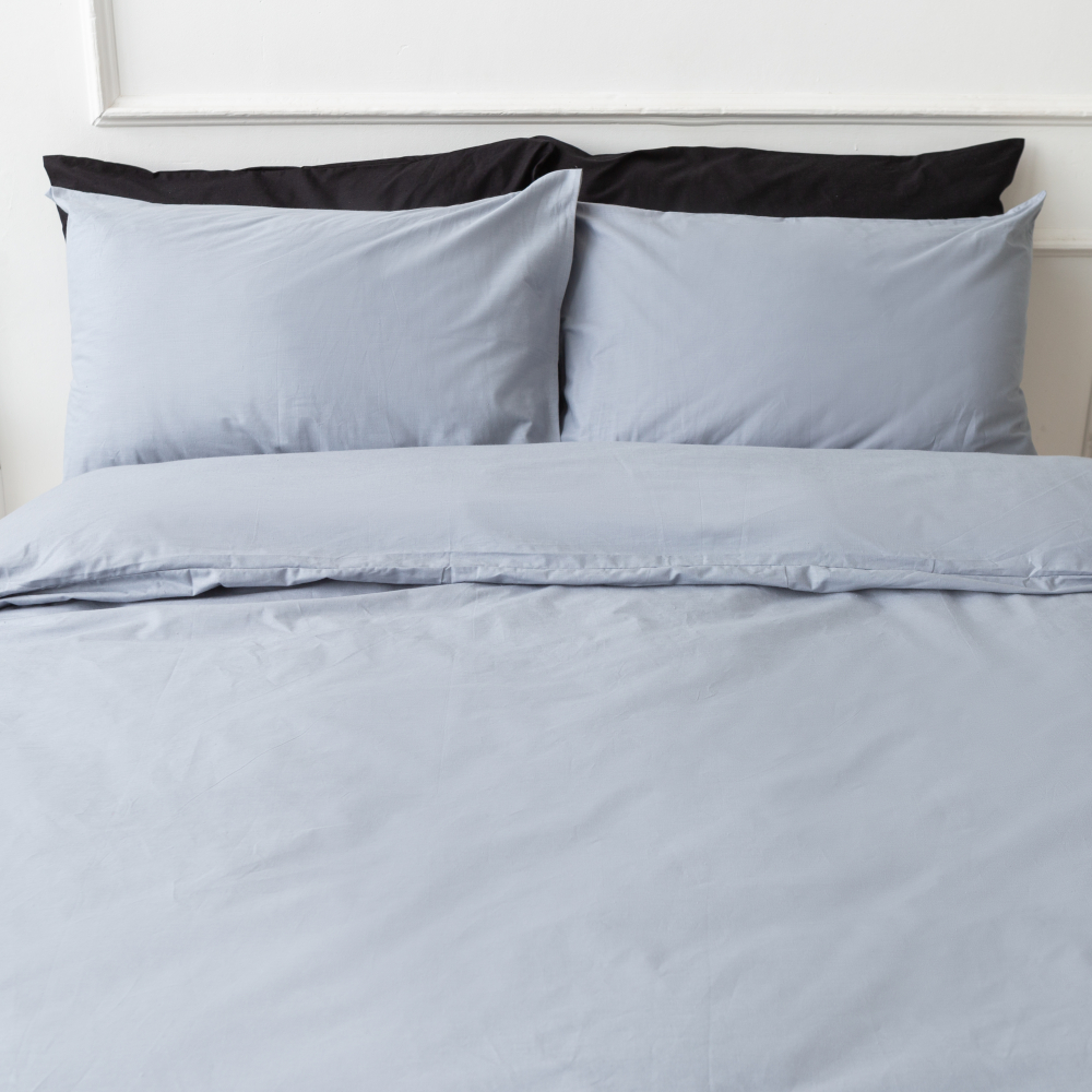 Gultas veļas komplekts „Grey sky“. Kokvilnas gultas veļa, 140x200 cm, 160x200 cm