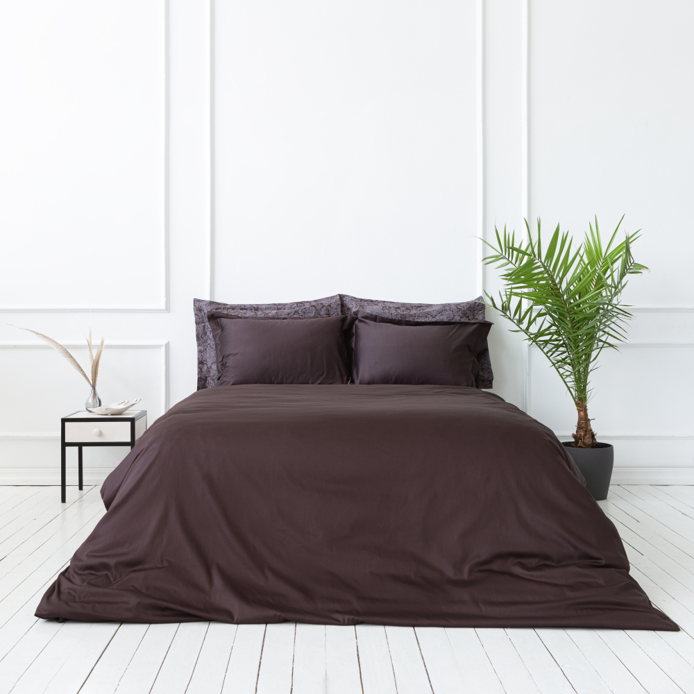 Premium satīns „Chocolate“. Satīna gultas veļa, 140x200 cm, 150x200 cm, 160x200 cm, 180x200 cm, 200x200 cm, 200x220 cm, 220x240 cm