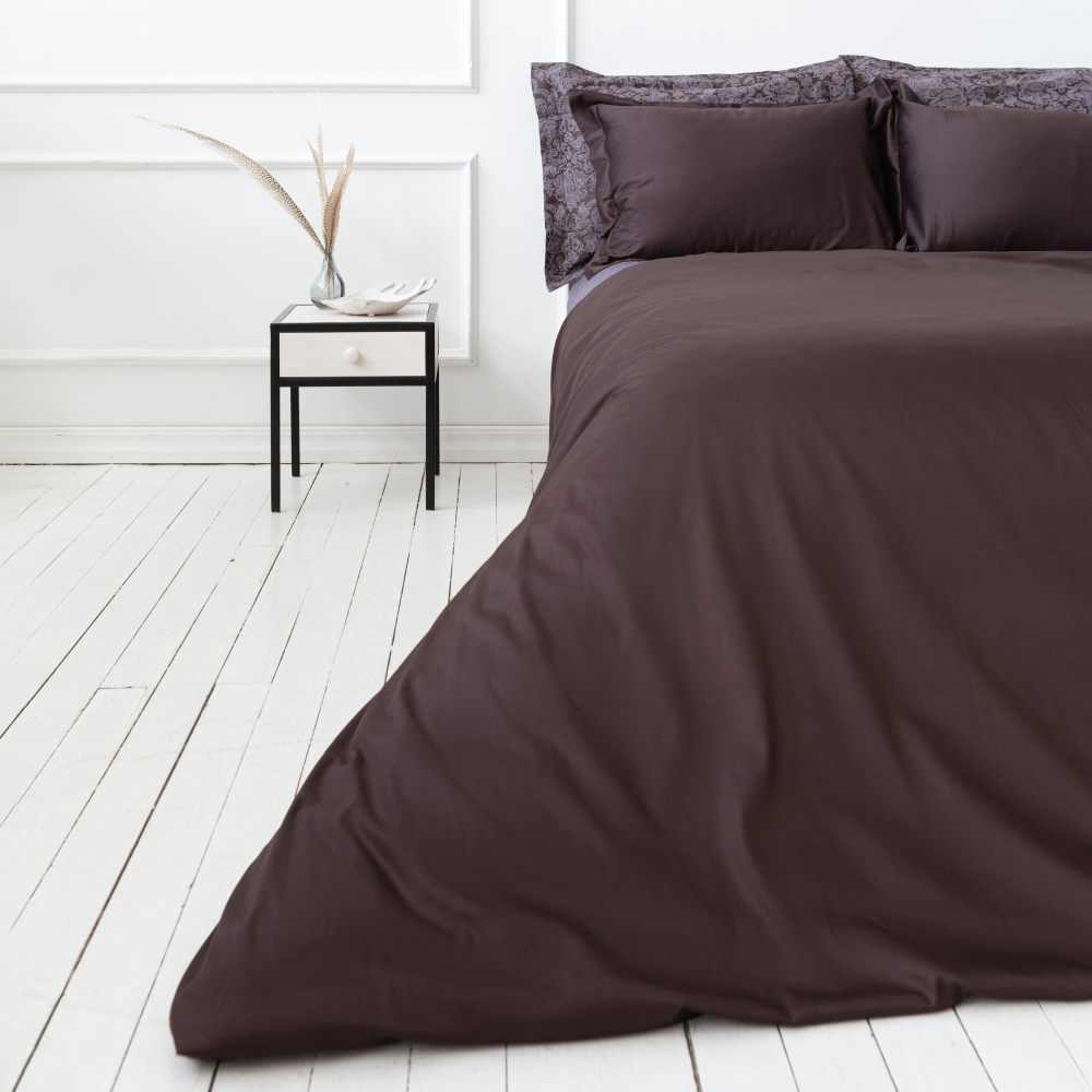 Premium satīns „Chocolate“. Satīna gultas veļa, 140x200 cm, 150x200 cm, 160x200 cm, 180x200 cm, 200x200 cm, 200x220 cm, 220x240 cm