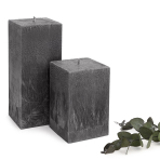 Ar rokām darināta kvadrātveida svece "Onyx" 1 gab.. Sveces