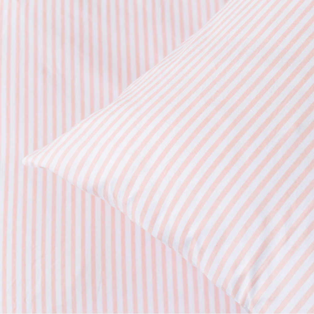 Gultas veļas komplekts „Rose stripes“. Kokvilnas gultas veļa, 140x200 cm