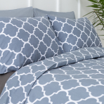 Gultas veļas komplekts „Morocco grey“. Kokvilnas gultas veļa, 140x200 cm, 160x200 cm, 200x200 cm, 200x220 cm, 220x240 cm