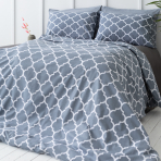 Gultas veļas komplekts „Morocco grey“. Kokvilnas gultas veļa, 140x200 cm, 160x200 cm, 200x200 cm, 200x220 cm, 220x240 cm