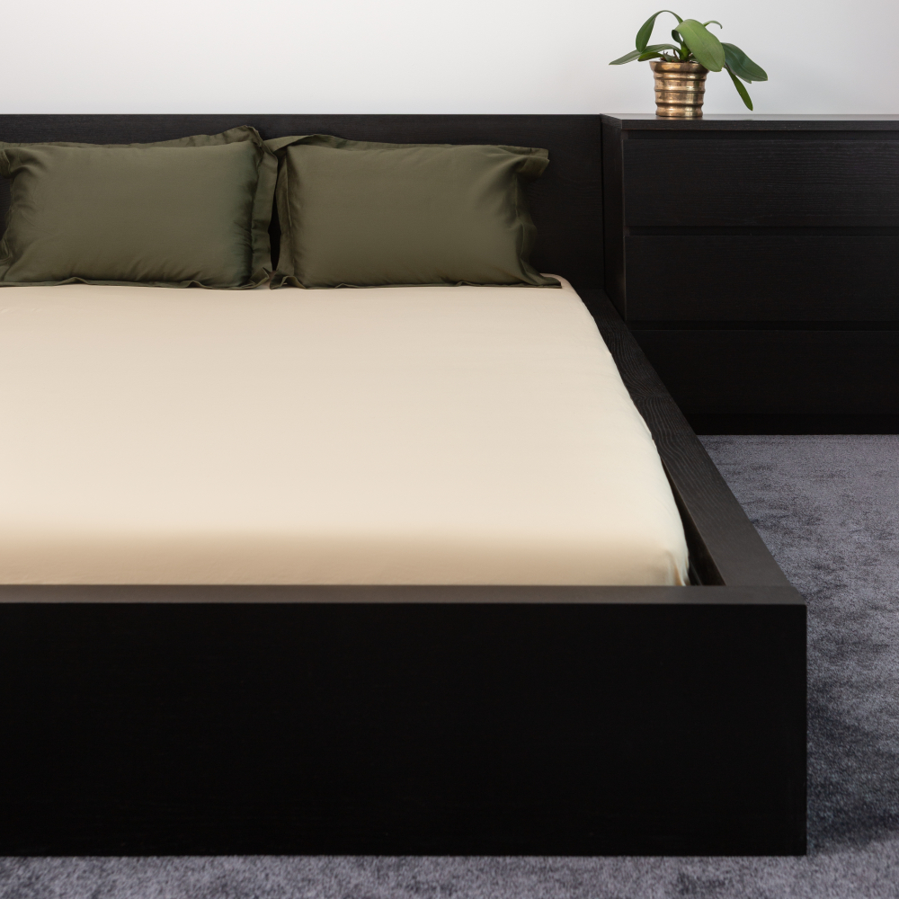 Jersey palags ar gumiju „Sand“. Palagi ar gumiju, 90x200 cm, 140x200 cm, 160x200 cm, 180x200 cm, 220x200 cm