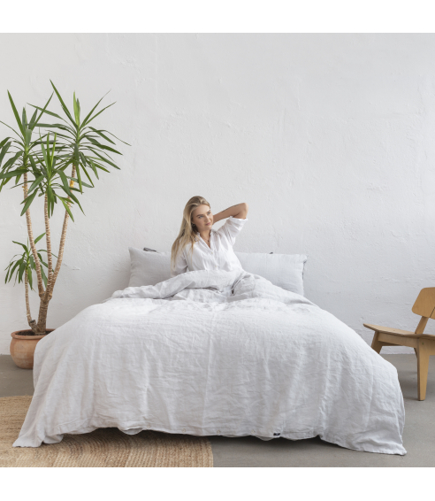 Lina gultas veļas „Linen pearl“. Lina gultas veļa