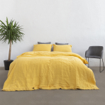 Lina gultas veļa „Linen yellow“. Lina gultas veļa, 140x200 cm
