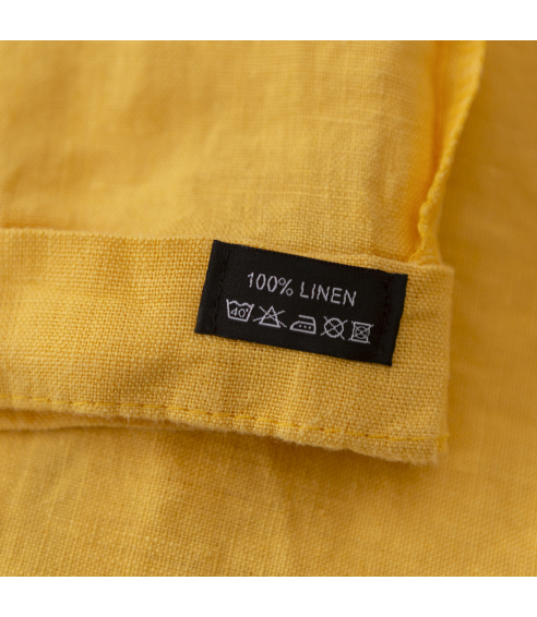 Lina gultas veļa „Linen yellow“. Lina gultas veļa