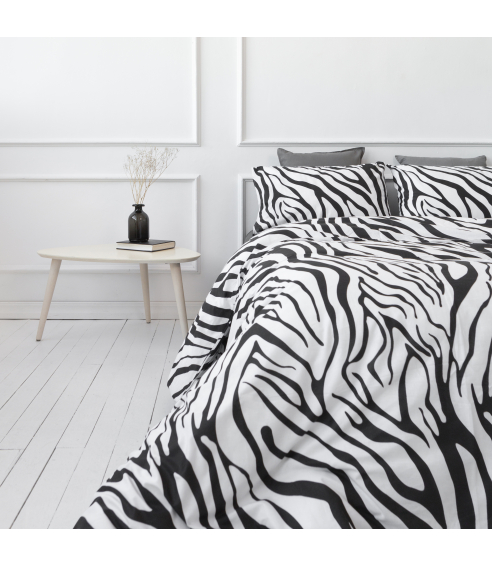 Gultas veļas komplekts „Zebra“. Kokvilnas gultas veļa