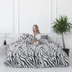 Gultas veļas komplekts „Zebra“. Kokvilnas gultas veļa, 140x200 cm, 160x200 cm