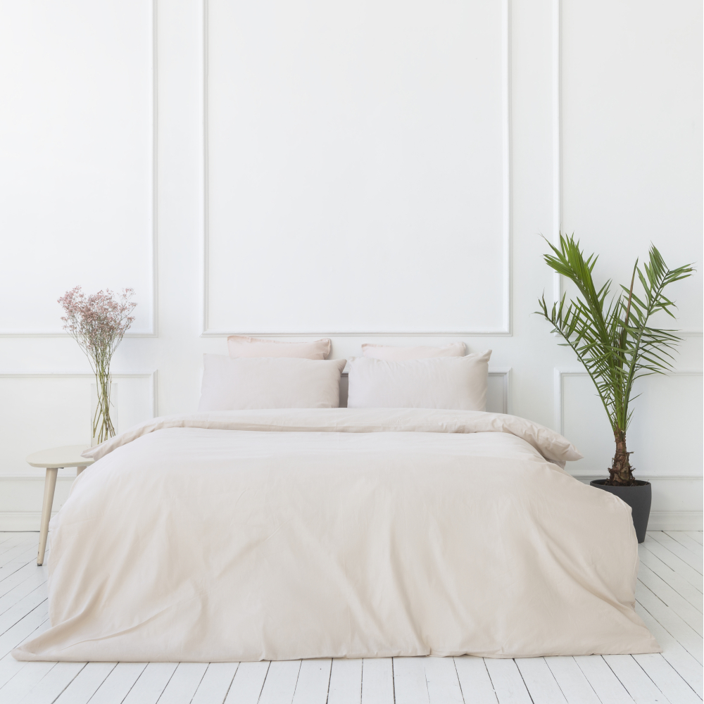 Gultas veļas komplekts „Classic seashell“. Kokvilnas gultas veļa, 140x200 cm, 160x200 cm