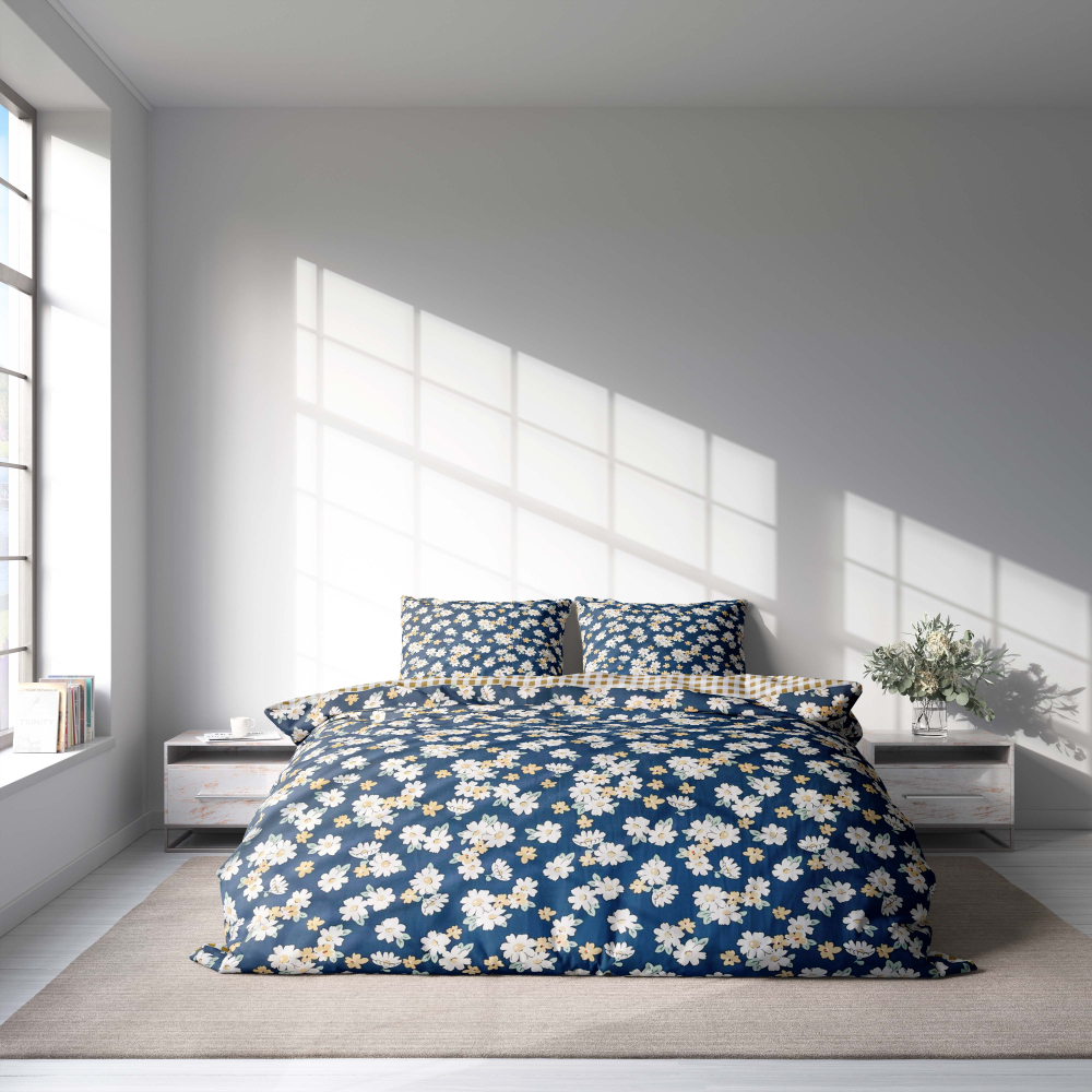 Gultas veļas komplekts „Chamomile“, 140x200 cm, 150x200 cm, 160x200 cm, 180x200 cm, 200x200 cm, 200x220 cm