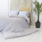 Premium satīns „Classic grey“. Satīna gultas veļa, 140x200 cm, 160x200 cm