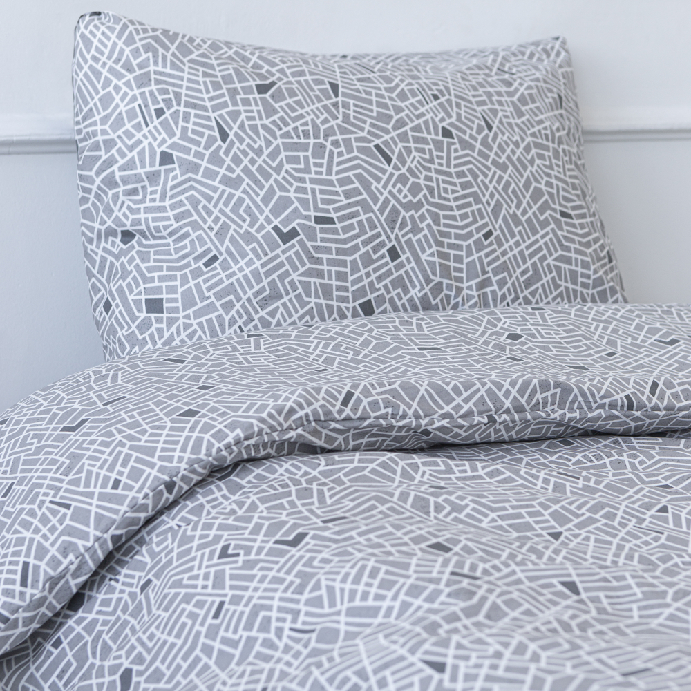 Gultas veļas komplekts „Abstract“. Kokvilnas gultas veļa, 140x200 cm