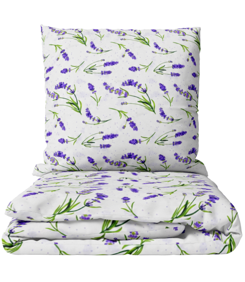 Divguļamās gultas veļas komplekts „Lavender Breeze“. Kokvilnas gultas veļa