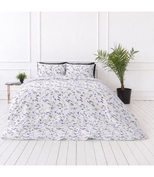Divguļamās gultas veļas komplekts „Lavender Breeze“. Kokvilnas gultas veļa